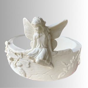 Vintage Partylite 3 wick candle holder-Spring Song fairy.